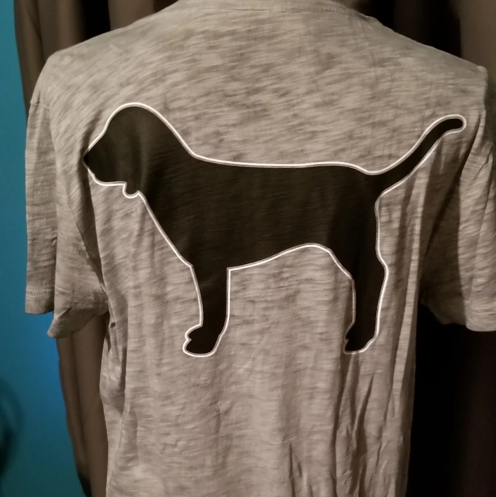 NWOT VINTAGE VS PINK SHORT SLEEVE TEE. KINDA MARLED COLOR. - Picture 3 of 5